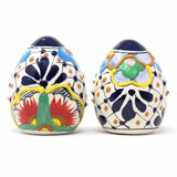 Handmade Pottery Spice Shakers, Dots & Flowers