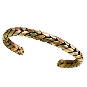 Copper and Brass Cuff Bracelet: Healing Trinity