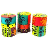 Hand Painted African Candles (box of three) - Multiple Designs