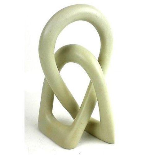 Natural Soapstone 6-inch Lover's Knot Handmade and Fair Trade