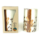 Hand-Painted African Pillar Candle - Multiple Designs