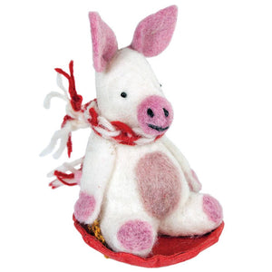Piggles the Pig Felt Ornament