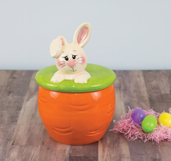 Easter Bunny Ceramic Cookie Jar