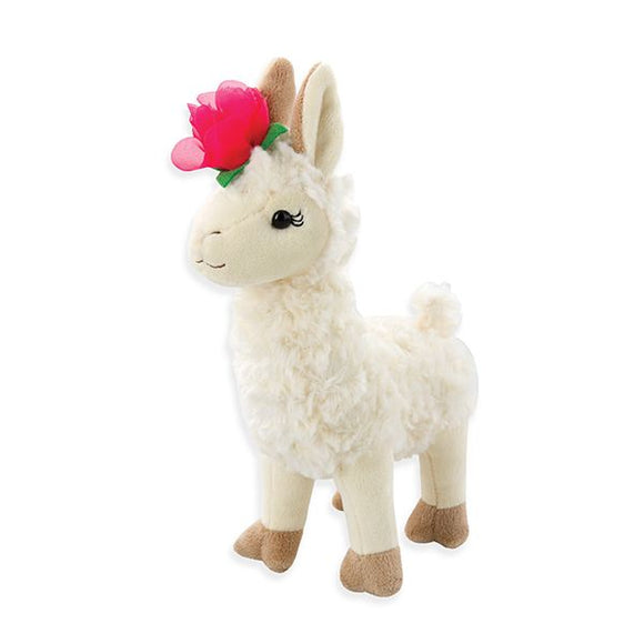 Llama Stuffed Animal with Decorative Pink Flower