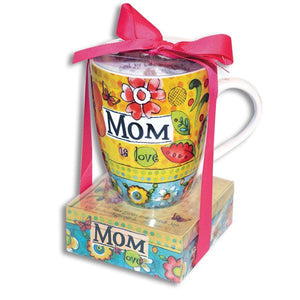 Ceramic Mug and Notepad Gift Set - Mom is Love