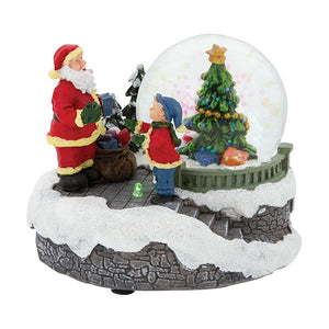 LED Christmas Scene Snowglobe - Santa Presents