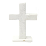 SOAPSTONE TRADITIONAL STANDING CROSS HAND-CARVED, AFRICAN ART